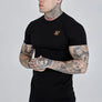 SikSilk - Black and Gold Muscle Fit T-Shirt